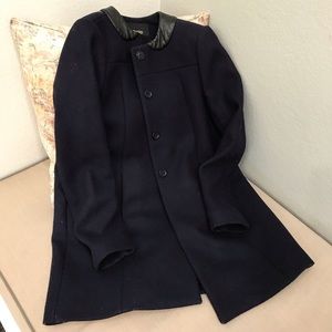 Maje wool coat navy